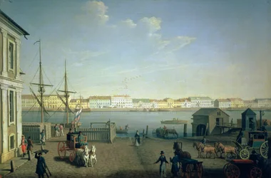 English Shore Street in St Petersburg, 1790s